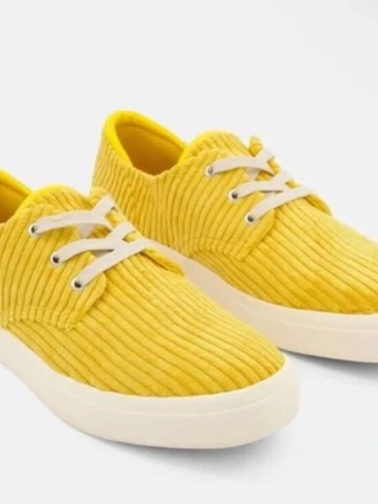 Sun + Stone Other - Sun + Stone men’s Kiva Yellow Lace Up Corduroy Shoes Round Toe Size 8 & 10.5 NWT